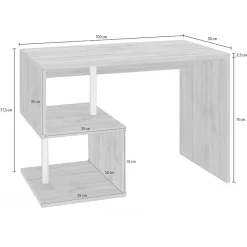 Garnero Arredamenti Scrivanie Per Ragazzi|Scrivanie Ufficio-Scrivania ufficio 100x78cm ErgoDesk Rovere