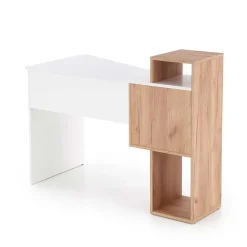 Garnero Arredamenti Scrivanie Per Ragazzi|Scrivanie Ufficio-Scrivania ufficio 127x57cm rovere bianco lucido Aymon Gihome®