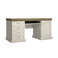 Garnero Arredamenti Scrivanie Ufficio|Scrivanie Ufficio-Scrivania 147x80cm 4 cassetti pino frassinato rovere Blend