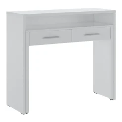 Garnero Arredamenti Consolle Fissa|Consolle Fissa-Scrivania 99x87cm consolle estraibile Maybelle Bianco Opaco