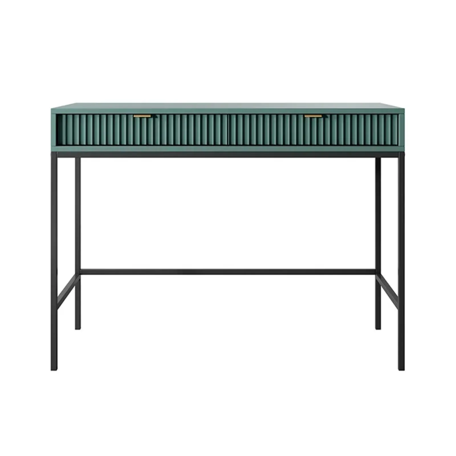 Garnero Arredamenti Consolle Fissa|Consolle Fissa-Scrivania 104x77cm consolle ingresso 2 cassetti moderna Alisa Verde