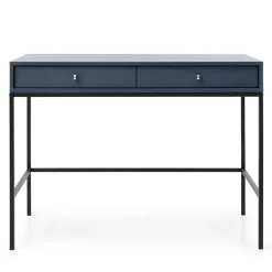 Garnero Arredamenti Consolle Fissa|Consolle Fissa-Scrivania 104x77cm consolle ingresso 2 cassetti blu notte Glory