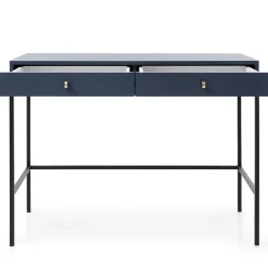 Garnero Arredamenti Consolle Fissa|Consolle Fissa-Scrivania 104x77cm consolle ingresso 2 cassetti blu notte Glory