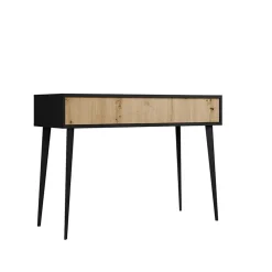 Garnero Arredamenti Consolle Fissa|Consolle Fissa-Scrivania 100x90cm consolle ingresso rovere nero Hans