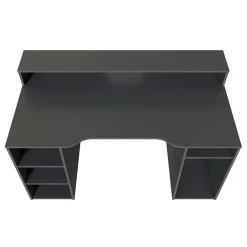 Garnero Arredamenti Scrivanie Per Ragazzi|Scrivanie Ufficio-Scrivania 136x67cm gaming salvaspazio grigio antracite Newton