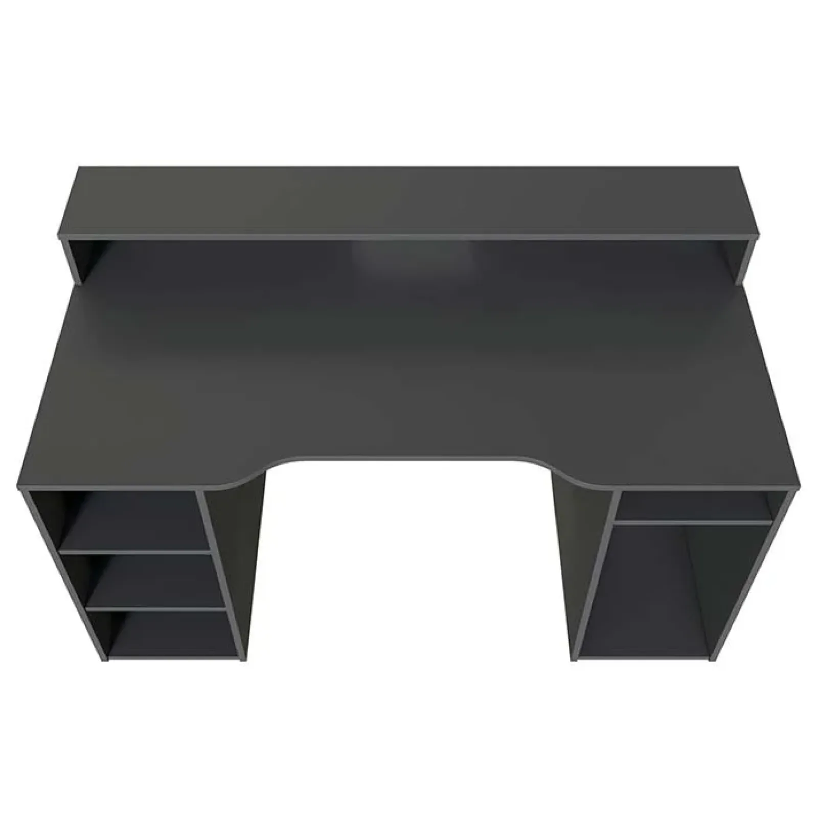 Garnero Arredamenti Scrivanie Per Ragazzi|Scrivanie Ufficio-Scrivania 136x67cm gaming salvaspazio grigio antracite Newton