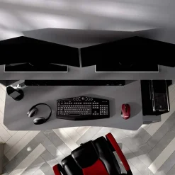 Garnero Arredamenti Scrivanie Per Ragazzi|Scrivanie Ufficio-Scrivania 154x69cm gaming salvaspazio moderna grafite Seneca