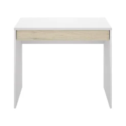 Garnero Arredamenti Scrivanie Per Ragazzi|Scrivanie Ufficio-Scrivania 90x50cm legno bianco cassetto legno chiaro Xavi