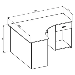 Garnero Arredamenti Scrivanie Per Ragazzi|Scrivanie Ufficio-Scrivania 155x75cm ufficio angolare salvaspazio bianco William Bianco Opaco