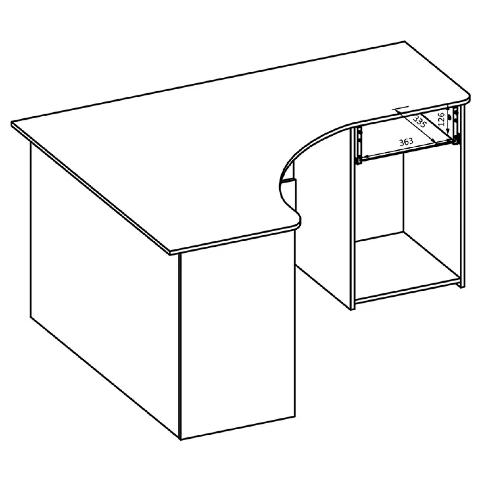 Garnero Arredamenti Scrivanie Per Ragazzi|Scrivanie Ufficio-Scrivania 155x75cm ufficio angolare salvaspazio bianco William Bianco Opaco
