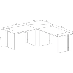 Garnero Arredamenti Scrivanie Per Ragazzi|Scrivanie Ufficio-Scrivania 150x75cm ufficio moderna Woody Cemento