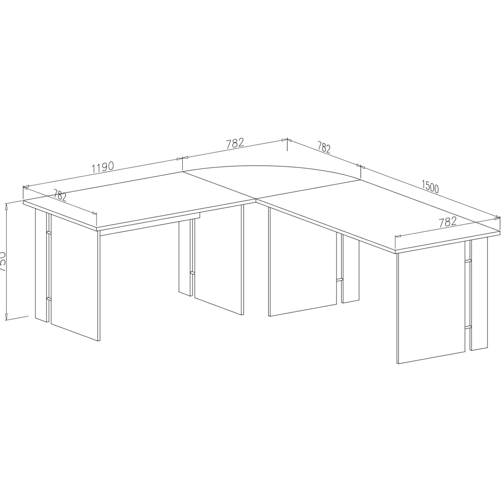 Garnero Arredamenti Scrivanie Per Ragazzi|Scrivanie Ufficio-Scrivania 150x75cm ufficio moderna Woody Cemento