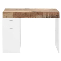 Garnero Arredamenti Scrivanie Per Ragazzi|Scrivanie Ufficio-Scrivania 100x60cm ufficio salvaspazio bianco lucido pero Becka