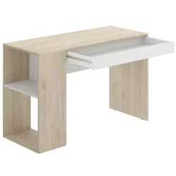 Garnero Arredamenti Scrivanie Per Ragazzi|Scrivanie Ufficio-Scrivania 115x50cm ufficio salvaspazio rovere bianco opaco Tiger Rovere - Bianco opaco