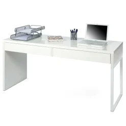 Garnero Arredamenti Scrivanie Per Ragazzi|Scrivanie Ufficio-Scrivania 138x50cm ufficio salvaspazio moderna bianco opaco Sense