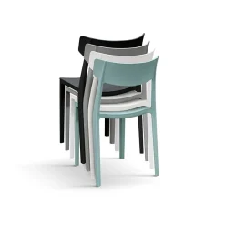 Garnero Arredamenti Sedie Da Giardino-Sedia da giardino esterno bar dehors impilabile polipropilene Hans Grigio