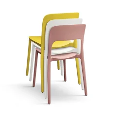 Garnero Arredamenti Sedie Da Giardino-Sedia da giardino esterno bar dehors impilabile polipropilene nera Halyard Nero