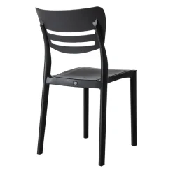 Garnero Arredamenti Sedie Da Giardino-Sedia da giardino esterno bar dehors impilabile polipropilene antracite Greta Grigio