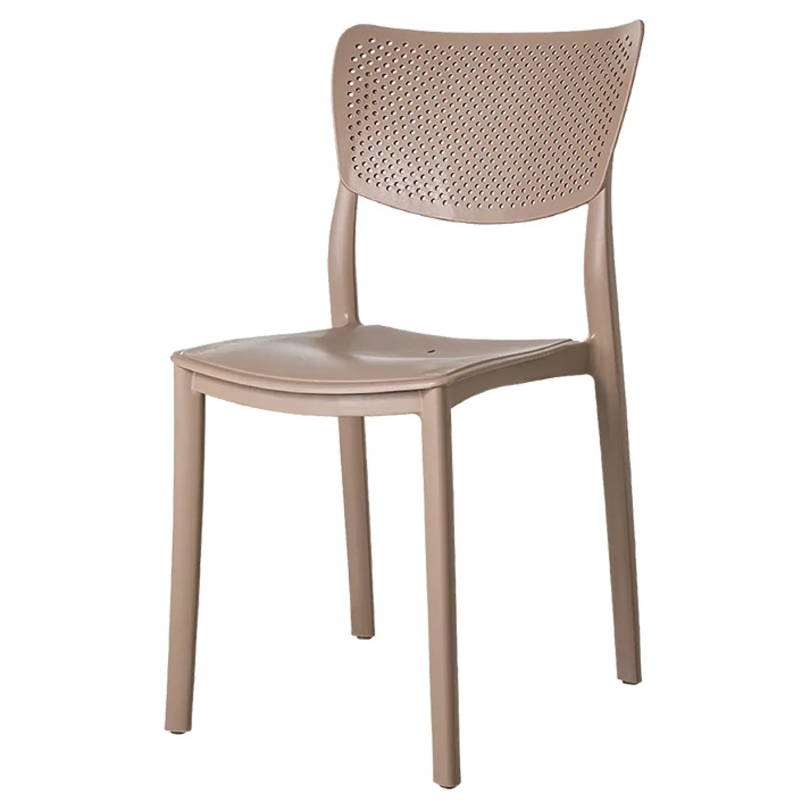 Garnero Arredamenti Sedie Da Giardino-Sedia da giardino esterno bar dehors impilabile plastica Aura Tortora