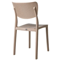 Garnero Arredamenti Sedie Da Giardino-Sedia da giardino esterno bar dehors impilabile plastica Aura Tortora