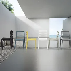 Garnero Arredamenti Sedie Da Giardino-Sedia da giardino esterno bar dehors impilabile polipropilene Nature Verde