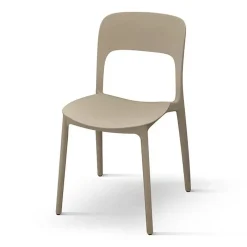 Garnero Arredamenti Sedie Da Giardino-Sedia da giardino esterno bar dehors impilabile polipropilene Halyard Tortora