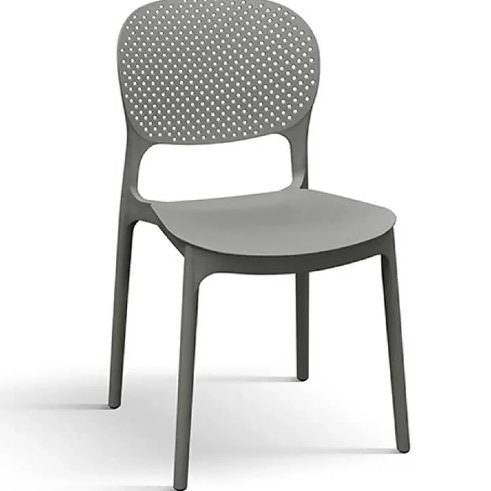 Garnero Arredamenti Sedie Da Giardino-Sedia da giardino esterno bar dehors impilabile in polipropilene Elbow Grigio