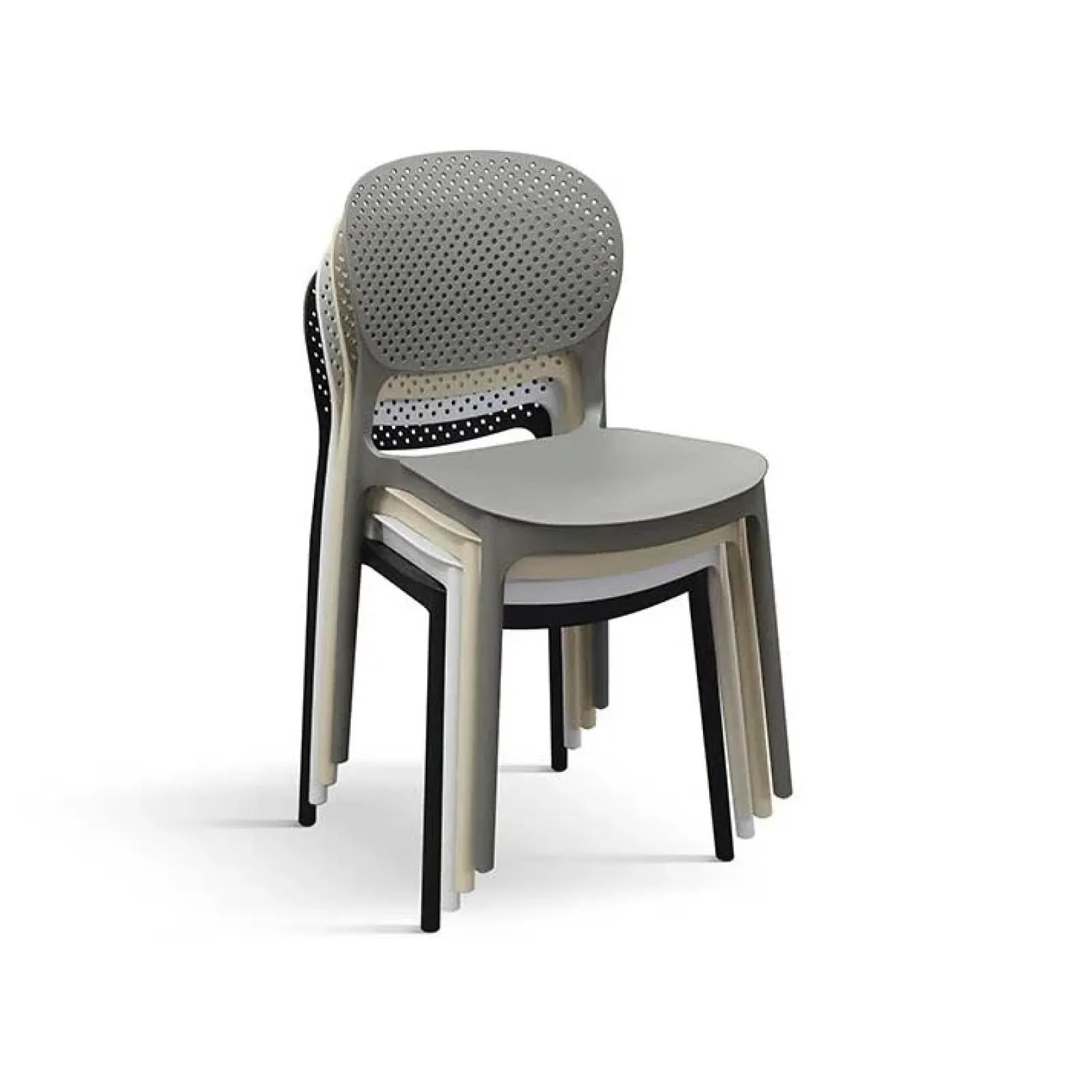 Garnero Arredamenti Sedie Da Giardino-Sedia da giardino esterno bar dehors impilabile in polipropilene Elbow Grigio