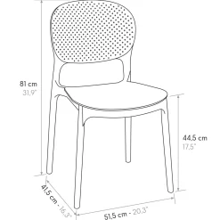 Garnero Arredamenti Sedie Da Giardino-Sedia da giardino esterno bar dehors impilabile in polipropilene Elbow Grigio