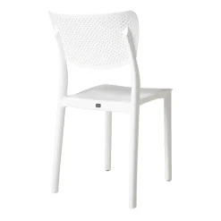 Garnero Arredamenti Sedie Da Giardino-Sedia da giardino esterno bar dehors impilabile polipropilene Aura Bianco