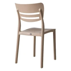 Garnero Arredamenti Sedie Da Giardino-Sedia da giardino esterno bar dehors impilabile polipropilene Greta Tortora