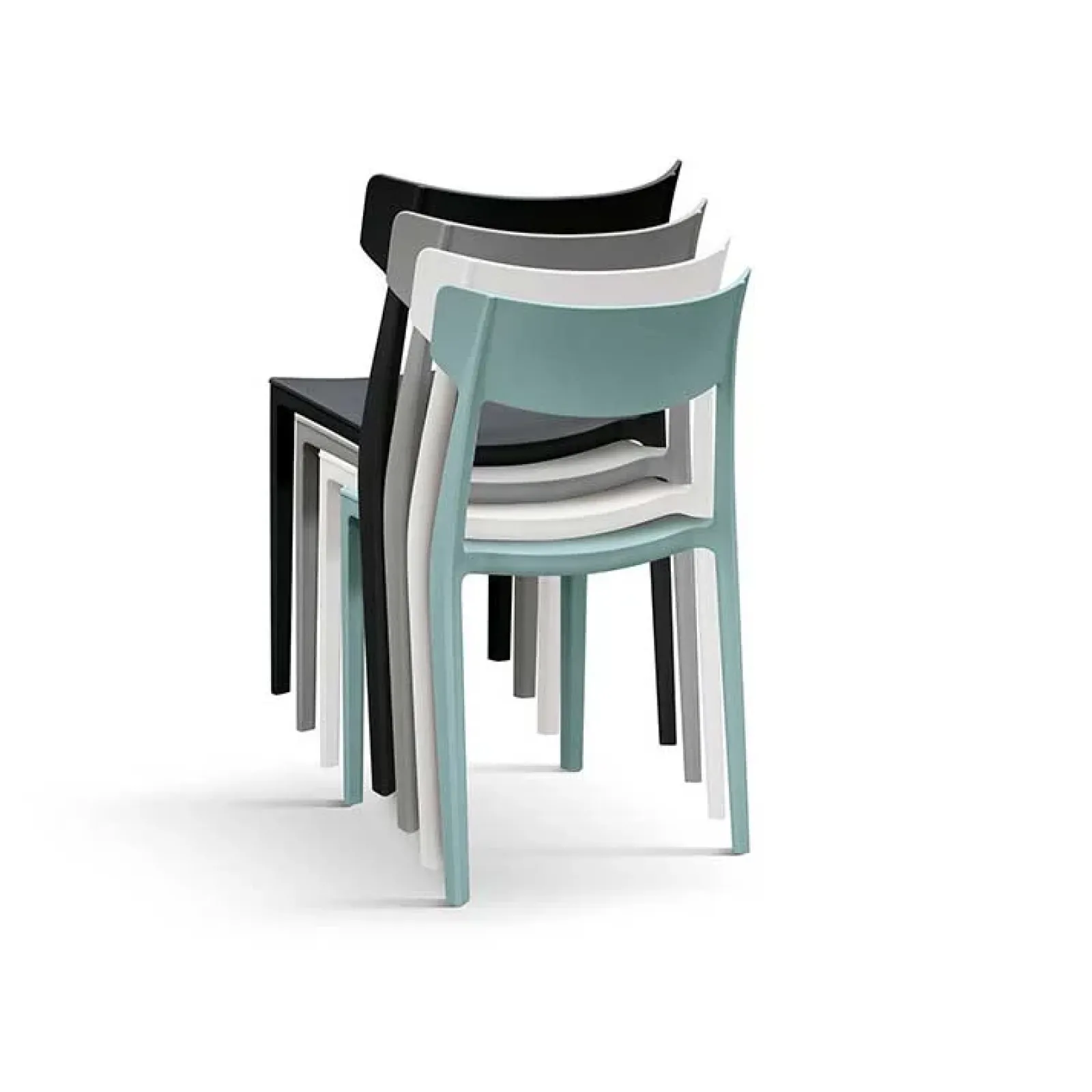 Garnero Arredamenti Sedie Da Giardino-Sedia da giardino esterno bar dehors impilabile polipropilene chiaro Hans Verde