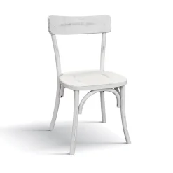 Garnero Arredamenti Sedie In Legno-Sedia da pranzo classica in legno Curzio Bianco