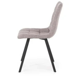 Garnero Arredamenti Sedie In Tessuto-Sedia da pranzo imbottita in tessuto nero Kristen Grigio