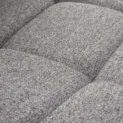 Garnero Arredamenti Sedie In Tessuto-Sedia da pranzo imbottita in tessuto nero Kristen Grigio