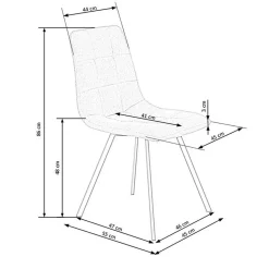 Garnero Arredamenti Sedie In Tessuto-Sedia da pranzo imbottita in tessuto nero Kristen Grigio