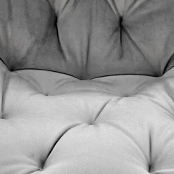 Garnero Arredamenti Sedie In Tessuto-Sedia da pranzo imbottita in velluto nero Sango Grigio