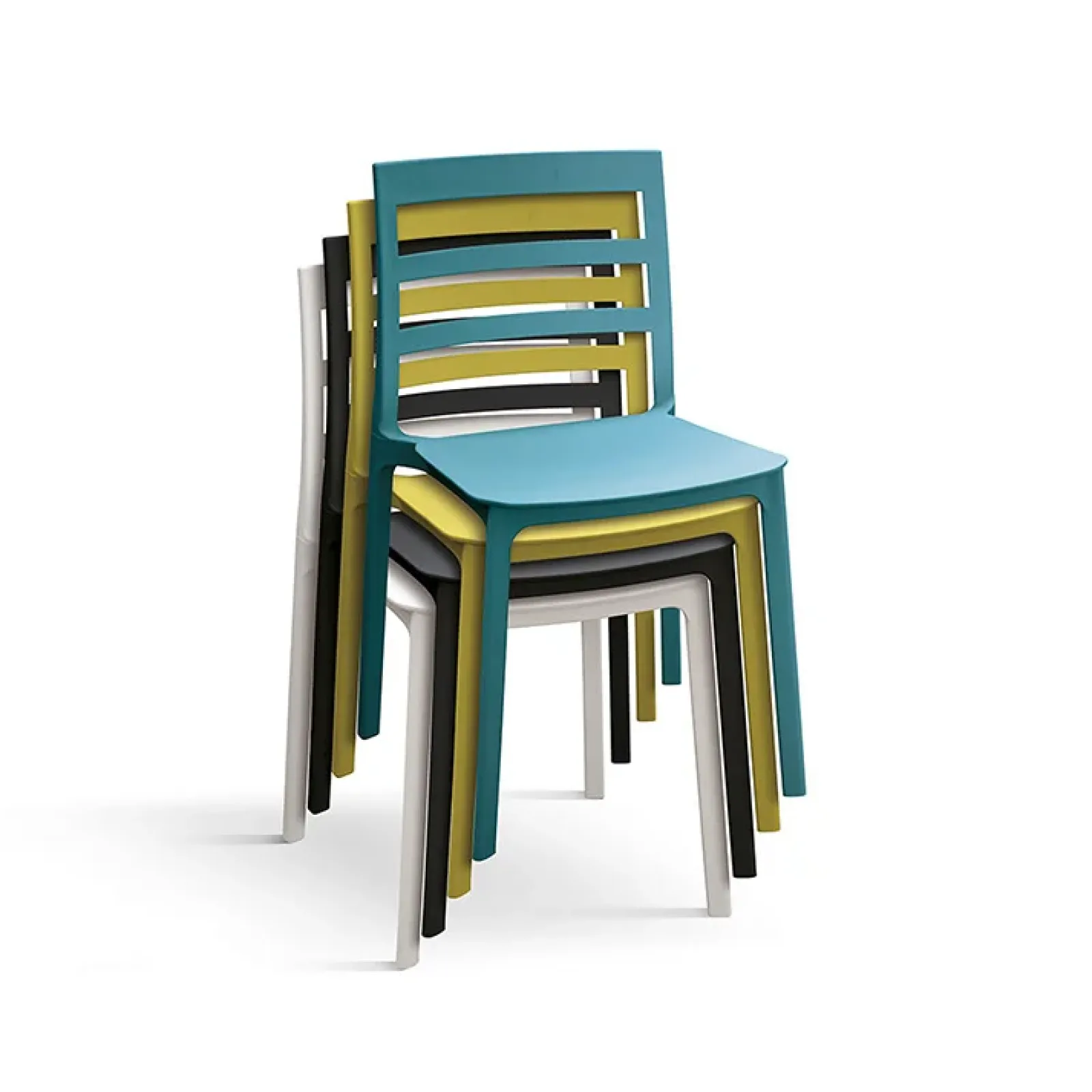 Garnero Arredamenti Sedie Polipropilene-Sedia da pranzo impilabile moderna in polipropilene Nature Giallo