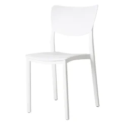 Garnero Arredamenti Sedie Polipropilene-Sedia da pranzo impilabile polipropilene Tania Bianco