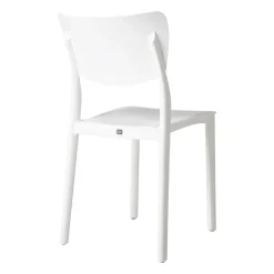 Garnero Arredamenti Sedie Polipropilene-Sedia da pranzo impilabile polipropilene Tania Bianco