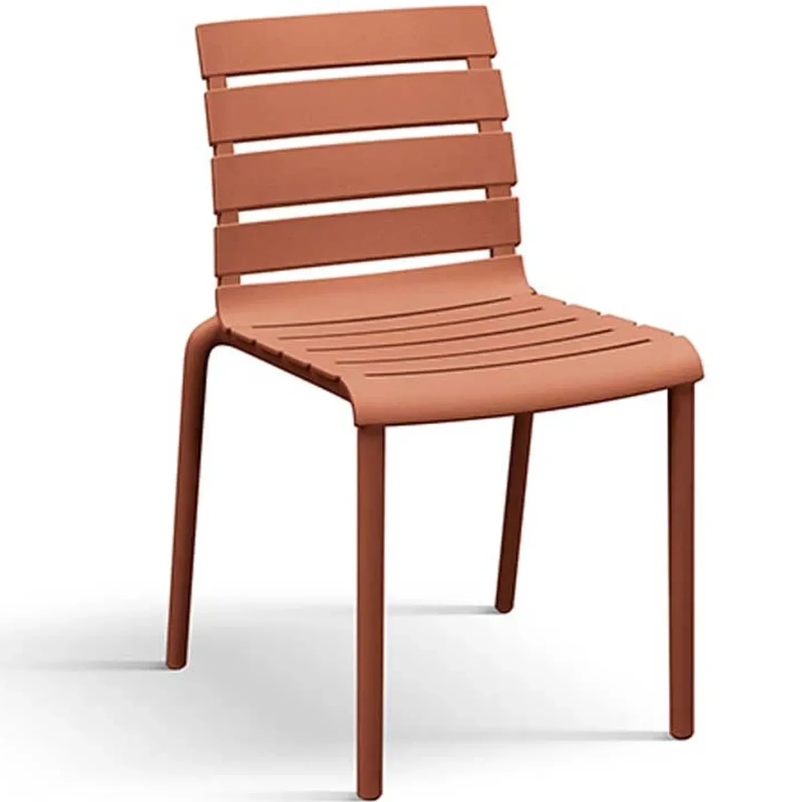 Garnero Arredamenti Sedie Polipropilene-Sedia da pranzo impilabile moderna in polipropilene Cesca Arancio