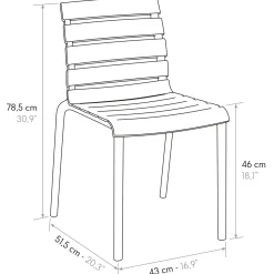 Garnero Arredamenti Sedie Polipropilene-Sedia da pranzo impilabile moderna in polipropilene Cesca Arancio