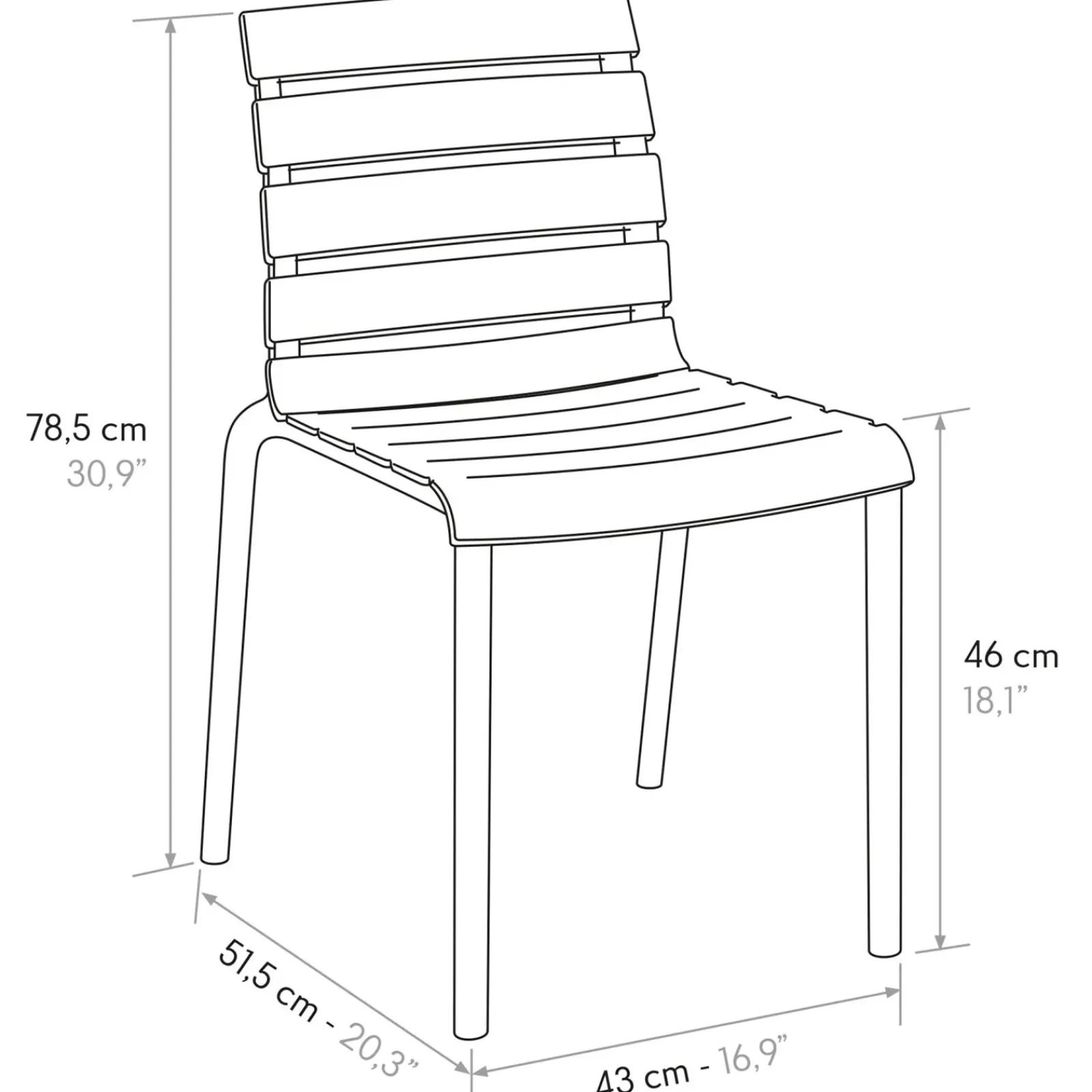 Garnero Arredamenti Sedie Polipropilene-Sedia da pranzo impilabile moderna in polipropilene Cesca Arancio