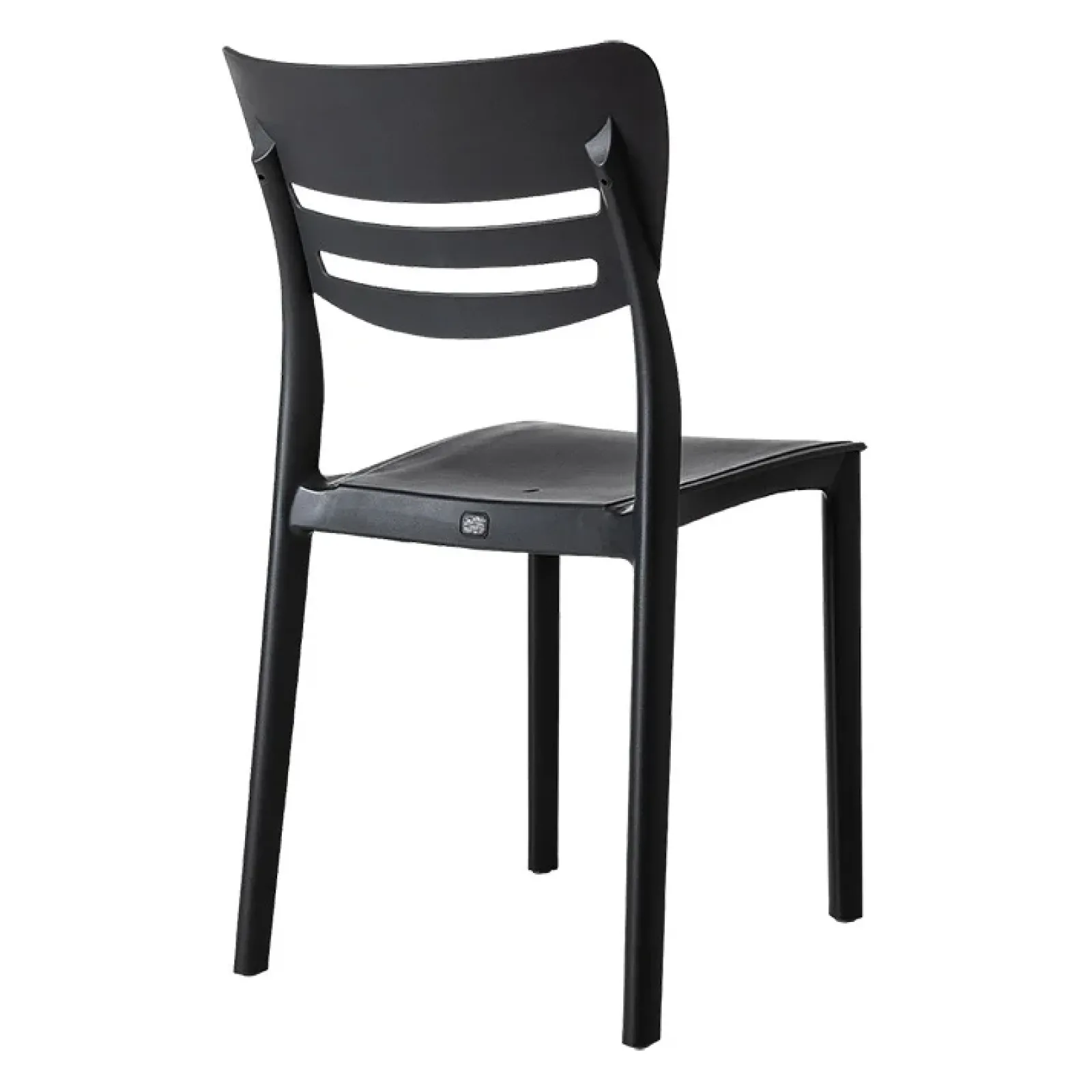 Garnero Arredamenti Sedie Polipropilene-Sedia da pranzo impilabile moderna polipropilene grigio Greta Antracite