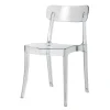Garnero Arredamenti Sedie Polipropilene|Sedie Trasparenti E Plexiglass-Sedia da pranzo impilabile policarbonato trasparente Cristallo