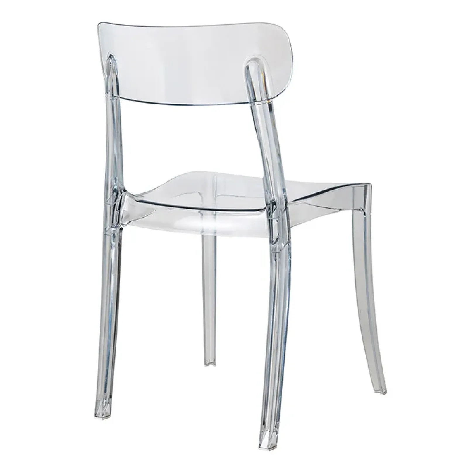 Garnero Arredamenti Sedie Polipropilene|Sedie Trasparenti E Plexiglass-Sedia da pranzo impilabile policarbonato trasparente Cristallo
