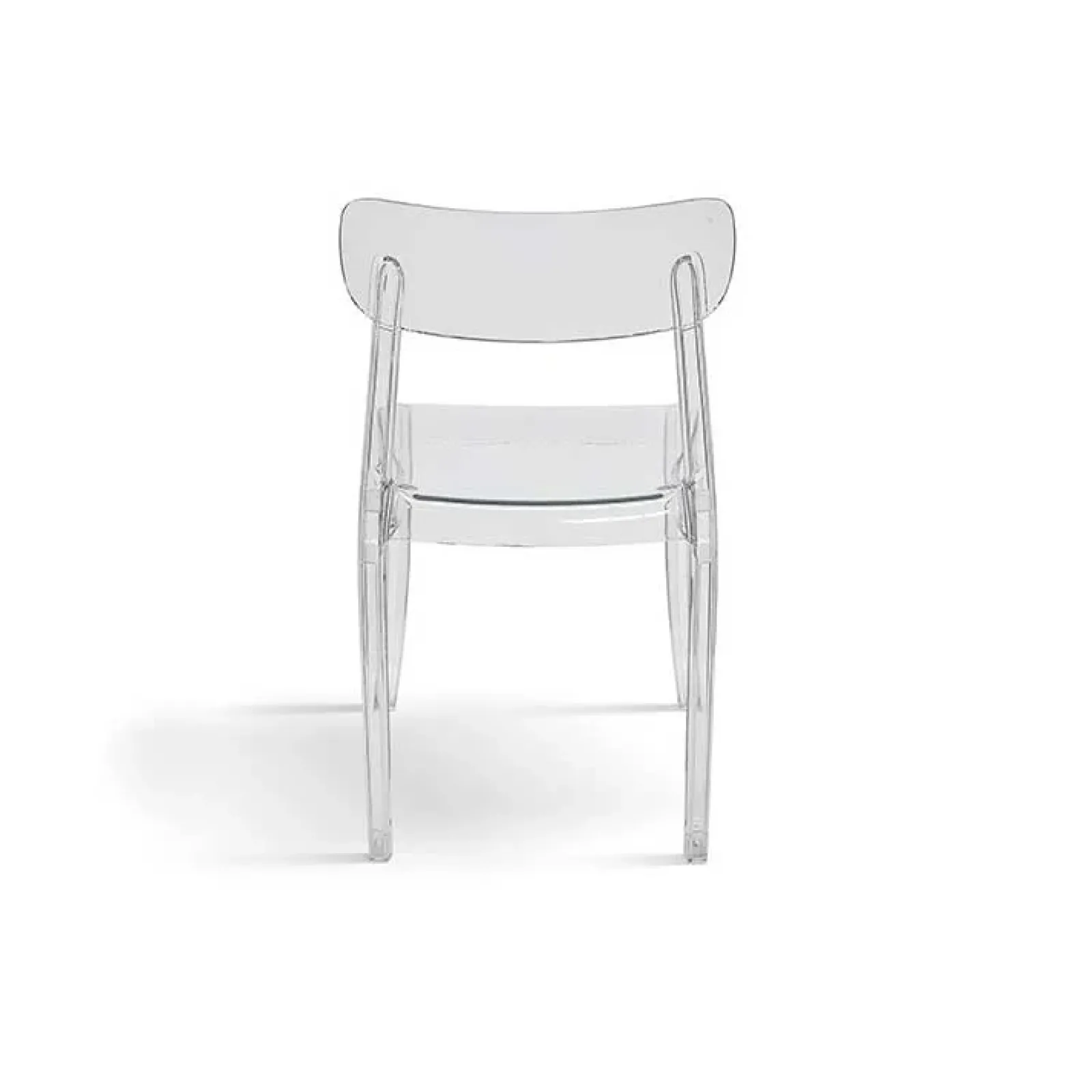 Garnero Arredamenti Sedie Polipropilene|Sedie Trasparenti E Plexiglass-Sedia da pranzo impilabile policarbonato trasparente Cristallo