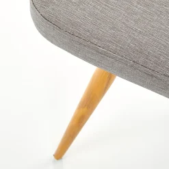 Garnero Arredamenti Sedie Imbottite Ecopelle-Sedia da pranzo in ecopelle grigia rovere miele Romea Grigio - Rovere