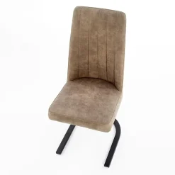 Garnero Arredamenti Sedie Imbottite Ecopelle-Sedia da pranzo in ecopelle design moderno marrone Moka