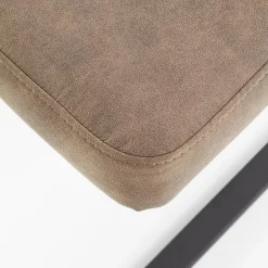 Garnero Arredamenti Sedie Imbottite Ecopelle-Sedia da pranzo in ecopelle design moderno marrone Moka